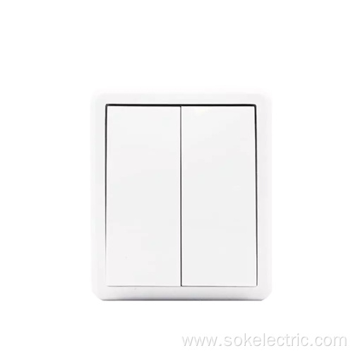 2Gang 1Way Switch Surface Mounted affordable switch european